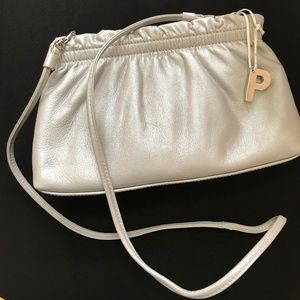 Silver vintage Picard clutch or cross body purse